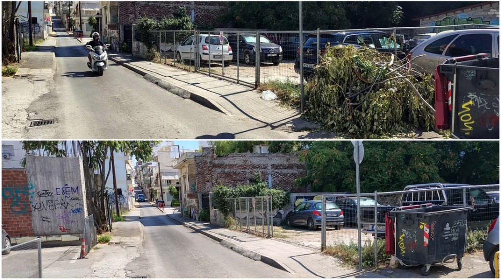 ΧΑΛΚΙΔΑ: Μάζεψαν τα ξερά κλαδιά από την οδό Κακαρά