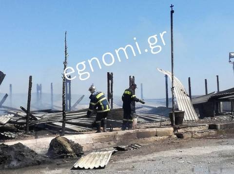 ΝΟΤΙΑ ΕΥΒΟΙΑ: Φωτιά στις Ιχθυοκαλλιέργειες στην ακτή Νηρέως (φωτο)