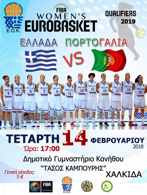 Στη Χαλκίδα η μάχη της Εθνικής γυναικών για πρόκριση στο ευρωμπάσκετ 2019