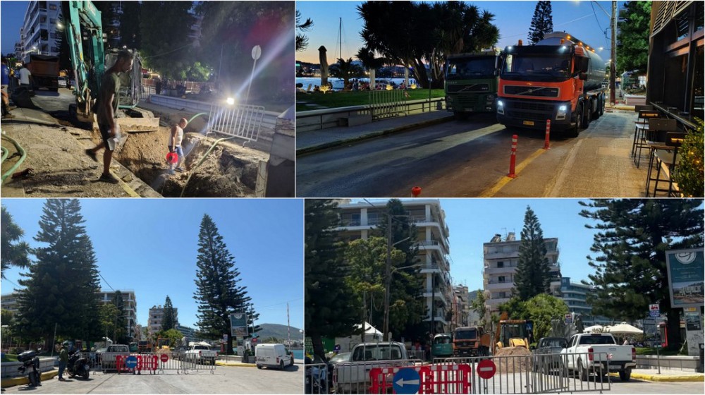 ΧΑΛΚΙΔΑ: Μέρα - νύχτα και την Κυριακή οι εργασίες στη Φαρμακίδου για τη μεγάλη βλάβη στο αποχετευτικό (φωτό)