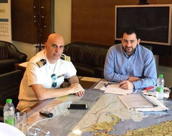 Ο νέος Λιμενάρχης Χαλκίδας Χρήστος Φραγκιάς πήγε στον Αντιπεριφερειάρχη Εύβοιας