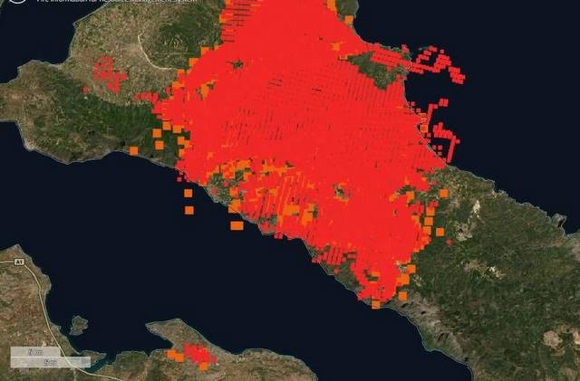 ΦΩΤΙΑ ΕΥΒΟΙΑ: Η τρομακτική εξάπλωση της φωτιάς σε πέντε μέρες