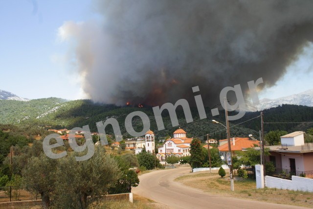 Οι φλόγες καταστρέφουν το δάσος σε Άτταλη και Μακρυκάπα