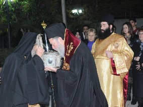 Ήρθε στη Χαλκίδα η Κάρα του Αγίου Ραφαήλ από τη Μυτιλήνη