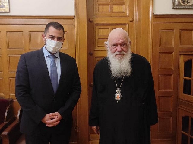 Ο Φάνης Σπανός συναντήθηκε με τον Αρχιεπίσκοπο Ιερώνυμο