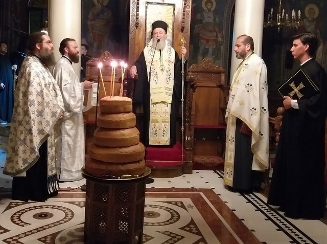 Ο Μητροπολίτης Χαλκίδας στην Αγρυπνία για τον Παναγία την Γαλακτοτροφούσα