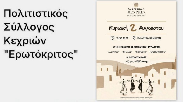 ΒΟΡΕΙΑ ΕΥΒΟΙΑ: Παραδοσιακοί χοροί, μουσική και λουκουμάδες στο 5ο Φεστιβάλ Κεχριών