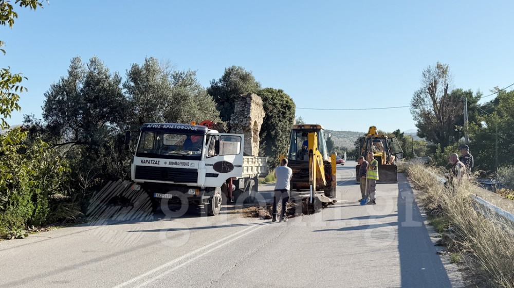 ΧΑΛΚΙΔΑ: Κλειστό για δύο ημέρες τμήμα δρόμου στα Δύο Δέντρα