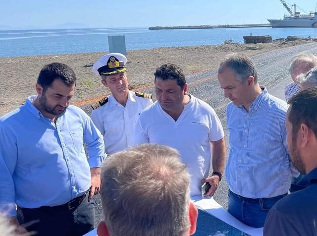 ΚΥΜΑΣΙ ΜΑΝΤΟΥΔΙΟΥ: Ο Φάνης Σπανός επιθεώρησε τα έργα στο λιμάνι