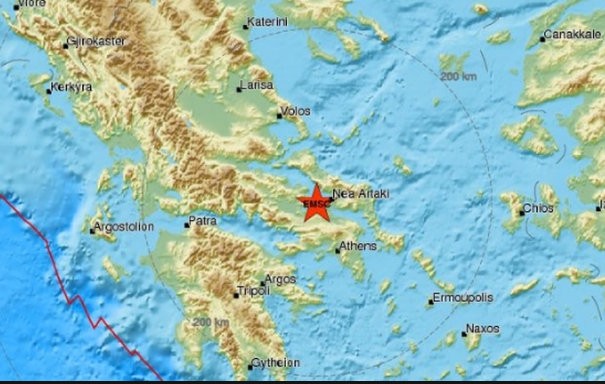 Σεισμός πολύ κοντά στην Εύβοια το μεσημέρι της Δευτέρας του Πάσχα