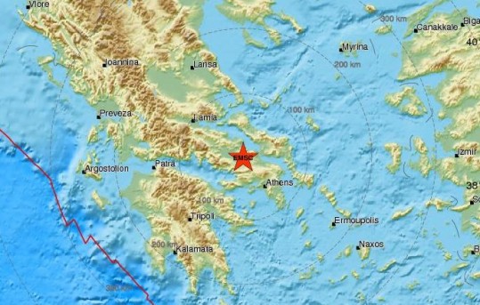 Σεισμός στη Βοιωτία έγινε αισθητός και στη Χαλκίδα