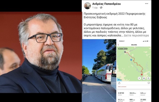 Ειρωνική ανάρτηση του Ανδρέα Παπανδρέου για την προσκυνηματική διαδρομή στον Οσιο Ιωάννη το Ρώσο