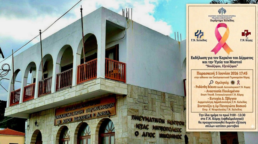 ΚΥΜΗ: Ενημερωτική εκδήλωση για τον καρκίνο του δέρματος και την υγεία του μαστού
