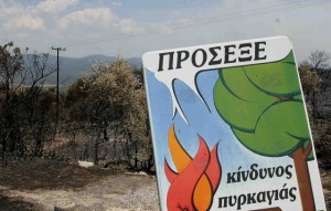 Υψηλός κίνδυνος πυρκαγιάς σε κεντρική και νότια Εύβοια την Τετάρτη