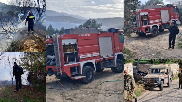 ΚΥΜΗ: Άρπαξε φωτιά σε κατοικημένη περιοχή το μεσημέρι της Τετάρτης