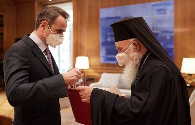 Συνάντηση Μητσοτάκη με τον Αρχιεπίσκοπο Ιερώνυμο για την πανδημία και το Πάσχα