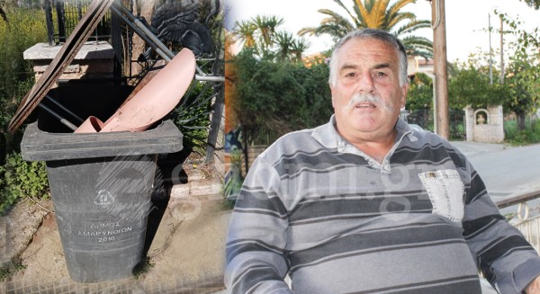 ΓΥΜΝΟ ΑΜΑΡΥΝΘΟΥ: Πέταξαν μέχρι και τραπεζάκι σε μικρό κάδο!