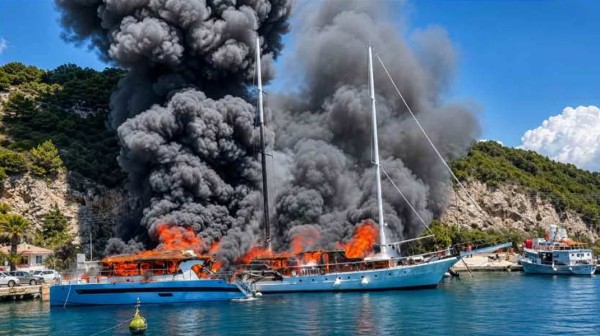 Παξοί: Συνελήφθη 30χρονος για τη φωτιά σε δυο τουριστικά σκάφη (VIDEO)