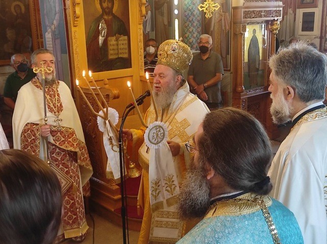 Στο ναό του Ορφανοτροφείου Αρρένων λειτούργησε της Αναλήψεως ο Μητροπολίτης