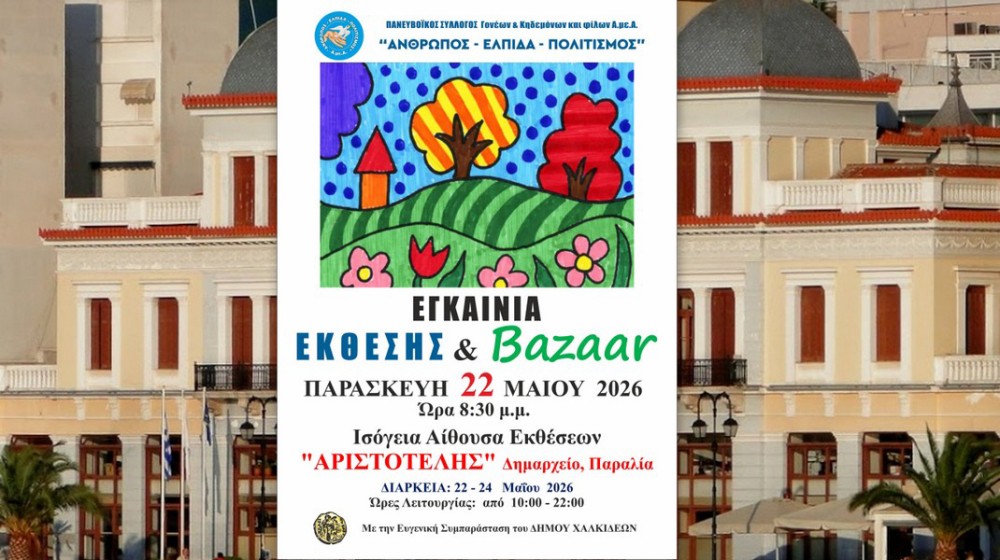 ΧΑΛΚΙΔΑ: Μπαζάρ στήριξης του Πανευβοϊκού Συλλόγου ΑμεΑ