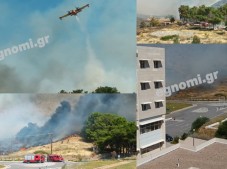 ΧΑΛΚΙΔΑ- ΦΩΤΙΑ ΣΤΟ ΝΟΣΟΚΟΜΕΙΟ: Φωτογραφίες από το μέτωπο της φωτιάς