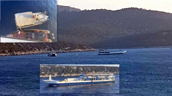 ΝΕΑ ΣΤΥΡΑ: Κόλλησε σε ξέρα και πήρε κλίση φέρι-μπωτ με 105 επιβάτες