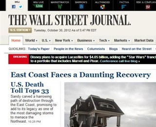 Πρώτη και πάλι η Wall Street Journal