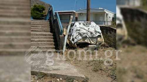 ΠΕΖΟΓΕΦΥΡΑ ΛΑΜΨΑΚΟΥ: ΙΧ δίπλα στα σκαλάκια προκαλεί αντιδράσεις