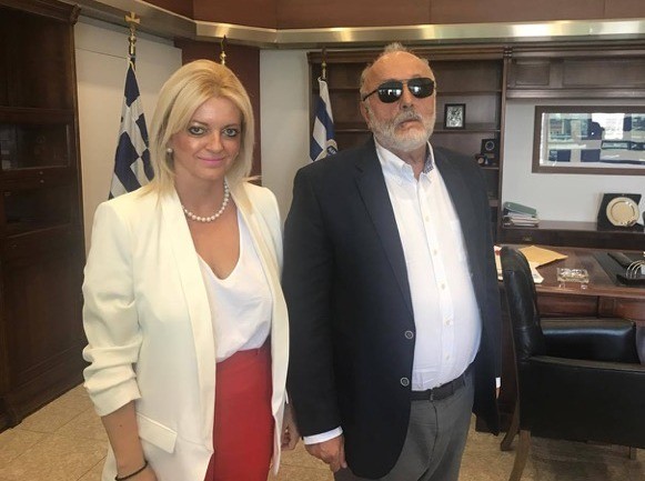 Η Λίνα Ευσταθίου συναντήθηκε με τον Παναγιώτη Κουρουμπλή
