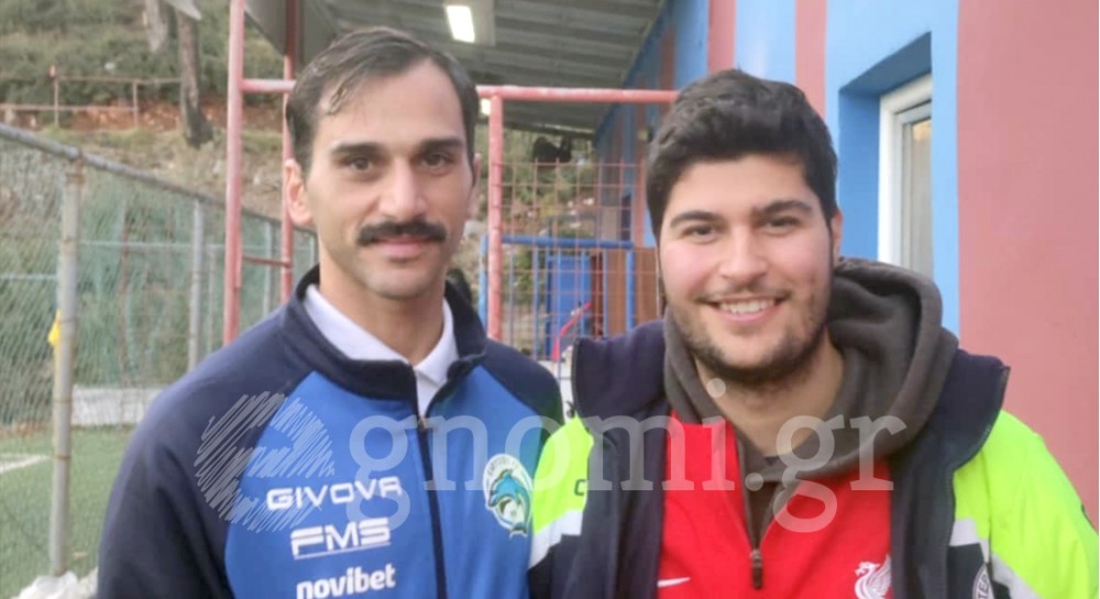 Ο Άγγελος Καραμπέτσος φωτογραφήθηκε με τον Αποστόλη Στρέμπα της Καρύστου