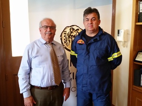Ο Διοικητής της Πυροσβεστικής Υπηρεσίας επισκέφτηκε τον Δήμαρχο