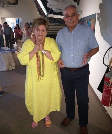 Ο Τάσος Πρατσόλης στα εγκαίνια δύο εκθέσεων του Εργαστηρίου Τέχνης Χαλκίδας