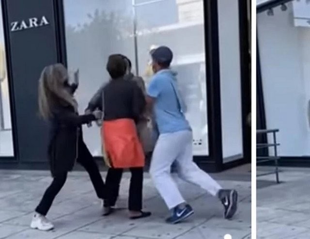 ΓΛΥΦΑΔΑ: Έπεσε ξύλο ανάμεσα σε δύο γυναίκες έξω από πολυκατάστημα (VIDEO)