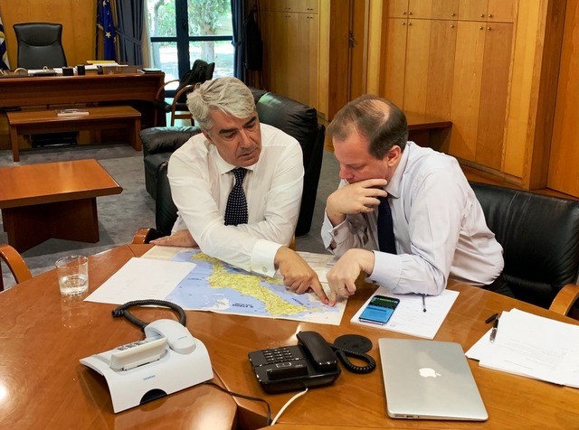 Ο Σίμος Κεδίκογλου έθεσε το ζήτημα της παράκαμψης Χαλκίδας στον Κώστα Καραμανλή