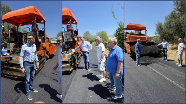 Ασφαλτόστρωση σε δρόμους της Καμαρίτσας από τον Δήμο Διρφύων - Μεσσαπίων